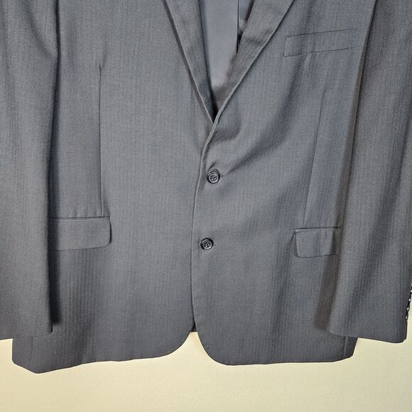 Arrow Blazer Suit Jacket Size 50R Business Charcoal Gray Work Blazer Lightweight - Picture 4 of 13